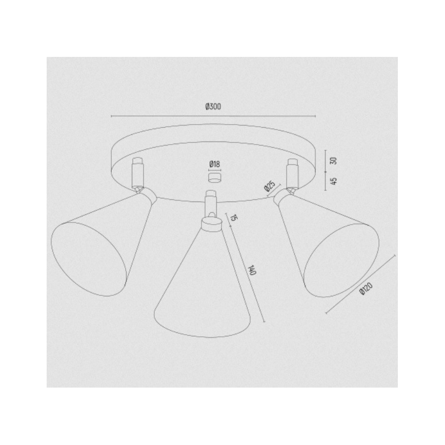 Argon 6246 - Kohdevalo LUCINDA 3xE14/7W/230V kulta