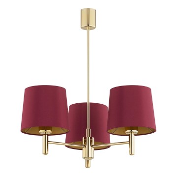 Argon 6266 - Riippukattokruunu PONTE PLUS 3xE27/15W/230V punainen