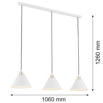 Argon 6291 - Kattovalo FABIO 3xE14/7W/230V alabasteri valkoinen