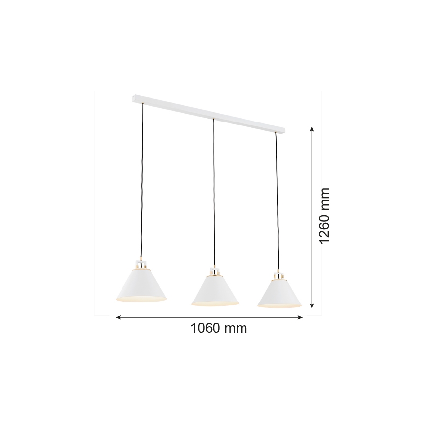 Argon 6291 - Kattovalo FABIO 3xE14/7W/230V alabasteri valkoinen