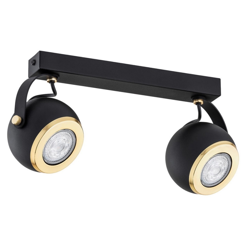 Argon 7039 - Kohdevalo KOS PLUS 2xGU10/5W/230V musta/kultainen
