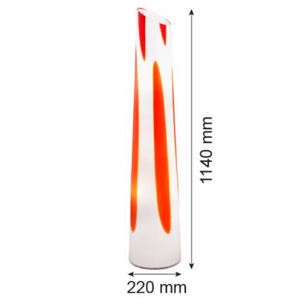 Argon 7042 - Lattiavalaisin POLONIA 2xE27/15W/230V valkoinen/punainen