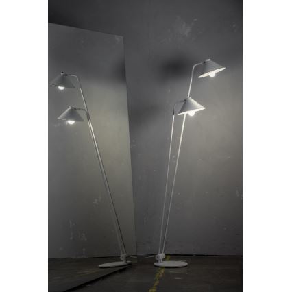 Argon 7074 - Lattiavalaisin GABIAN 2xE27/15W/230V valkoinen