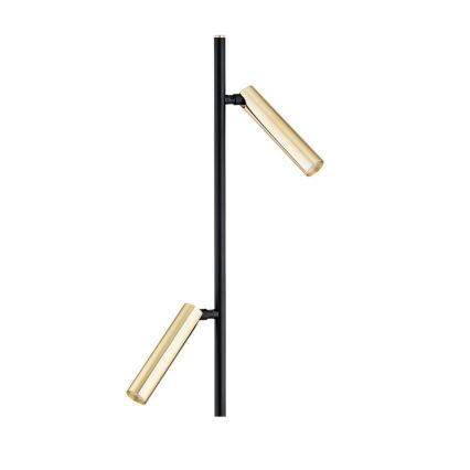 Argon 7083 - Lattialamppu TORRE 2xG9/6W/230V musta/messinki