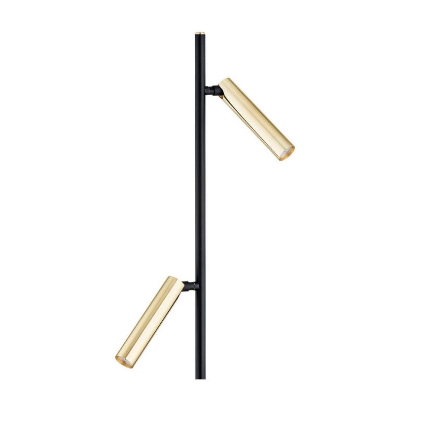 Argon 7083 - Lattialamppu TORRE 2xG9/6W/230V musta/messinki