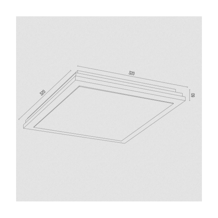 Argon 7146 - Kattovalaisin CASERTA 2xE27/15W/230V 32x32 cm