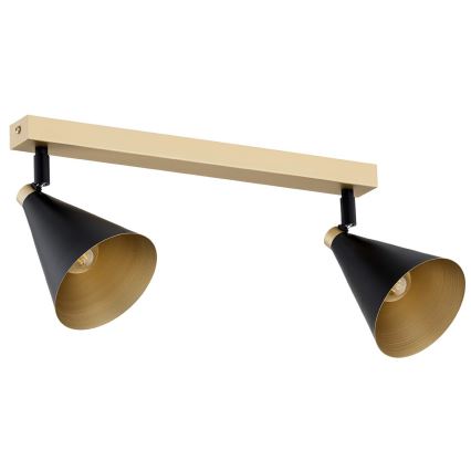 Argon 7147 - Kohdevalo LUCINDA 2xE14/7W/230V musta/kulta