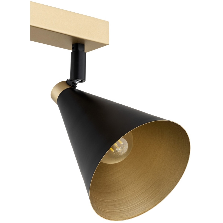 Argon 7147 - Kohdevalo LUCINDA 2xE14/7W/230V musta/kulta