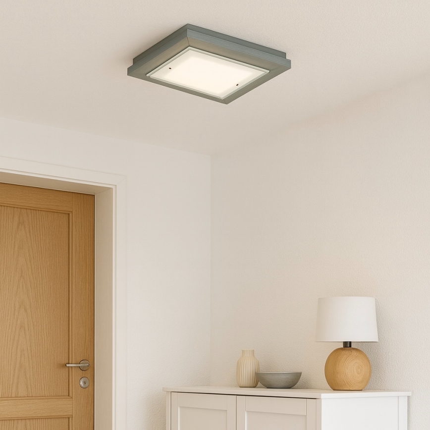 Argon 7269 - Kattovalaisin TABOR 2xE27/15W/230V 32x32 cm harmaa