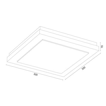 Argon 7269 - Kattovalaisin TABOR 2xE27/15W/230V 32x32 cm harmaa