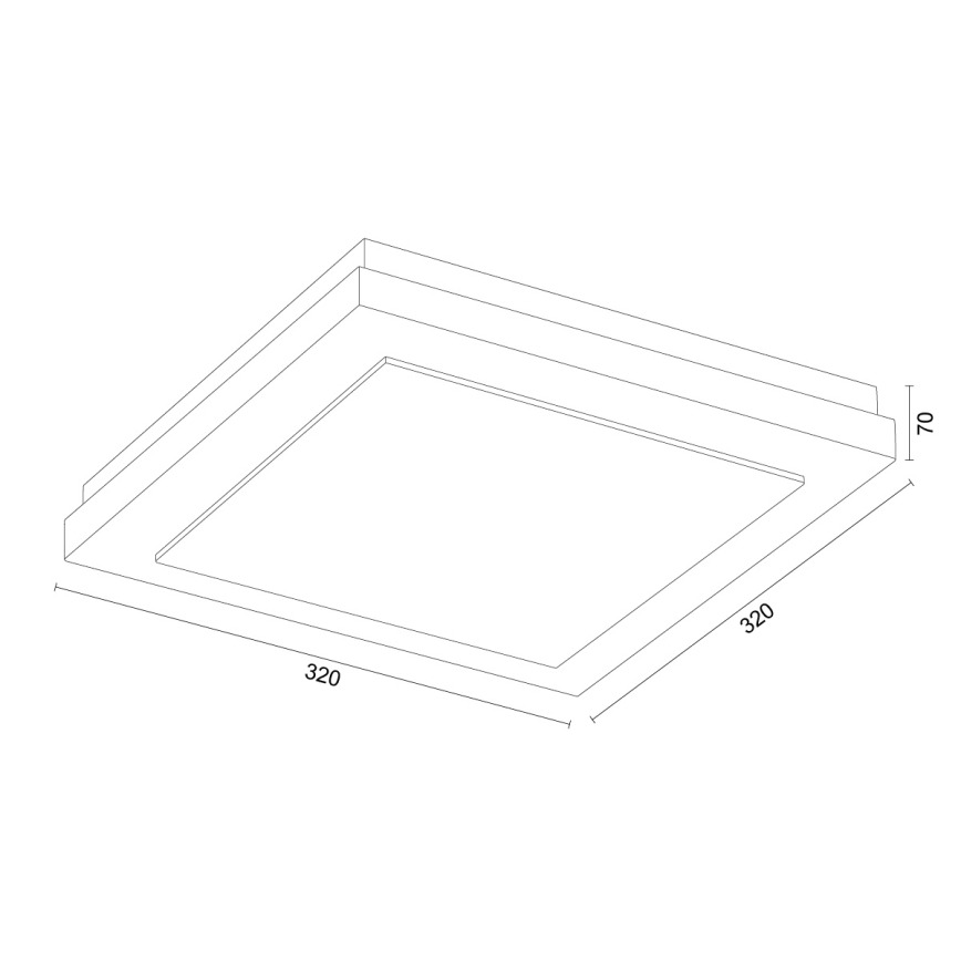 Argon 7269 - Kattovalaisin TABOR 2xE27/15W/230V 32x32 cm harmaa