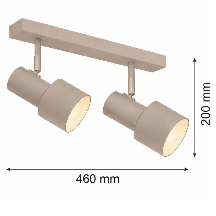 Argon 7294 - DOR-kohdevalaisin 2xE27/15W/230V beige