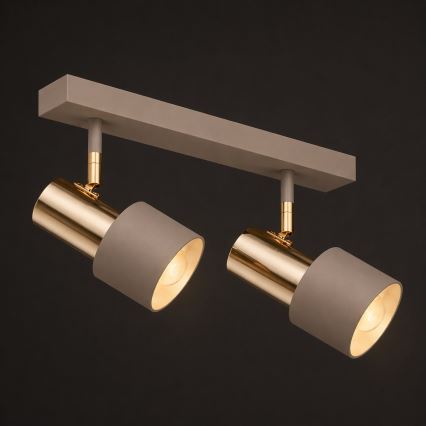 Argon 7299 - Kohdevalaisin DOR 2xE27/15W/230V kultainen/beige