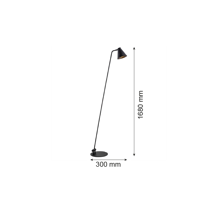 Argon 8003 - Lattiavalaisin AVALONE 1xE27/15W/230V musta