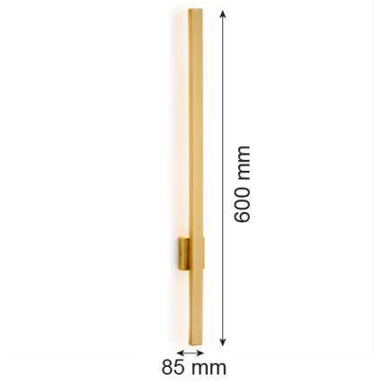 Argon 8063 - LED-seinävalaisin ASSE LED/6W/230V kultainen