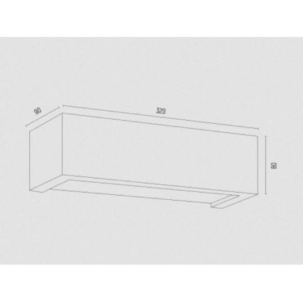 Argon 8250 - Seinävalaisin CASERTA 1xE27/15W/230V 32 cm