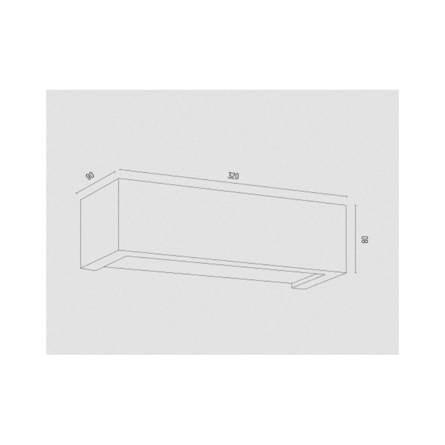 Argon 8250 - Seinävalaisin CASERTA 1xE27/15W/230V 32 cm