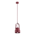 Argon 8292 - Kattokruunu johdossa LOGAN 1xE27/15W/230V halkaisija 14 cm punainen