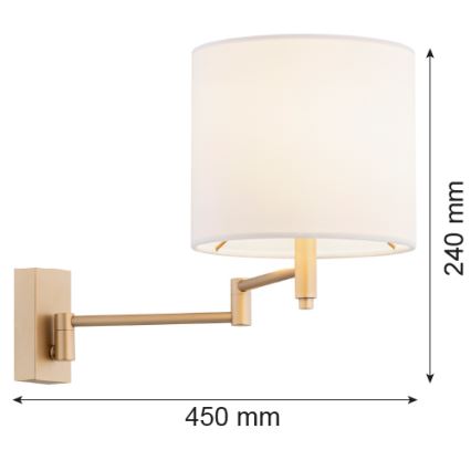 Argon 8314 - Seinävalaisin DOLCE 1xE27/15W/230V