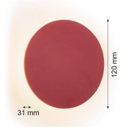Argon 8320 - LED-seinävalaisin OREGON PLUS LED/3W/230V 3000K 12 cm punainen