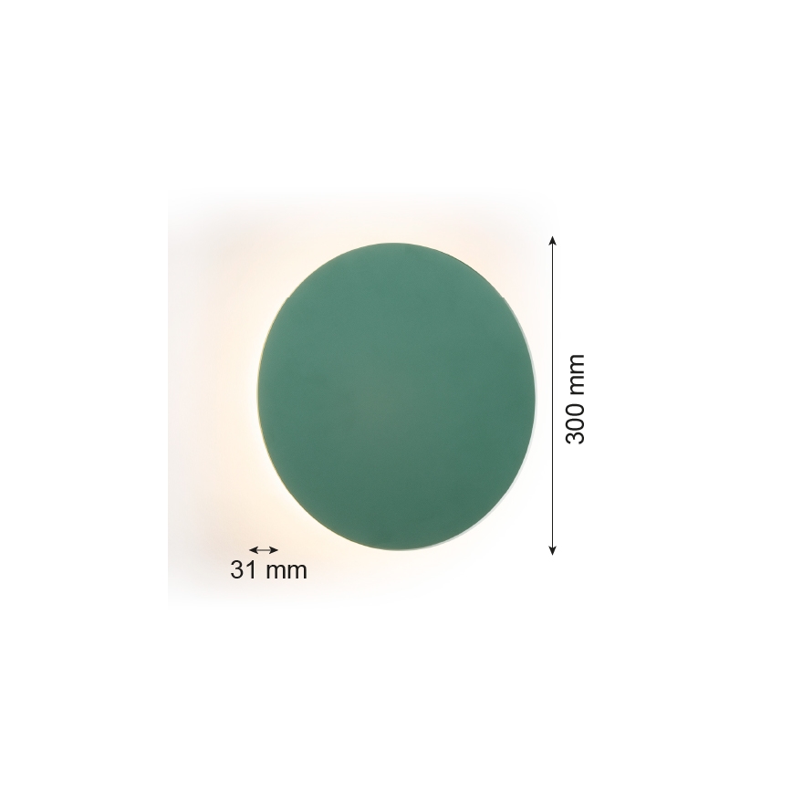 Argon 8325 - LED-seinävalaisin OREGON PLUS LED/6W/230V 3000K 30 cm vihreä