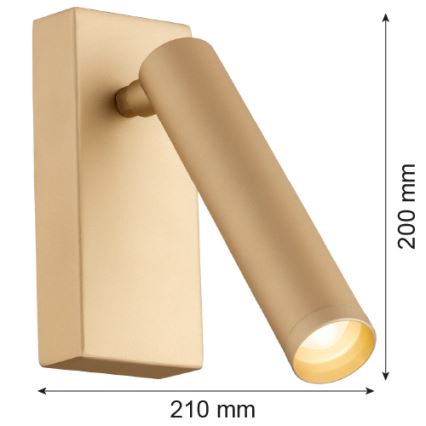 Argon 8326 - LED-seinävalaisin RIO LED/4,2W/230V 3000K kulta