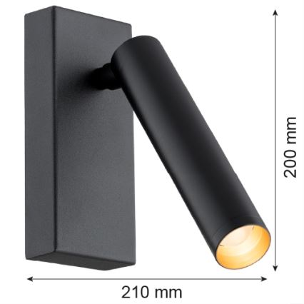 Argon 8328 - LED-seinävalaisin RIO LED/4,2W/230V 3000K musta