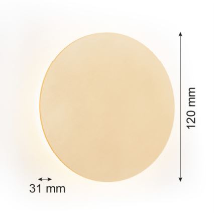 Argon 8350 - LED-seinävalaisin OREGON PLUS LED/3W/230V 3000K 12 cm kulta