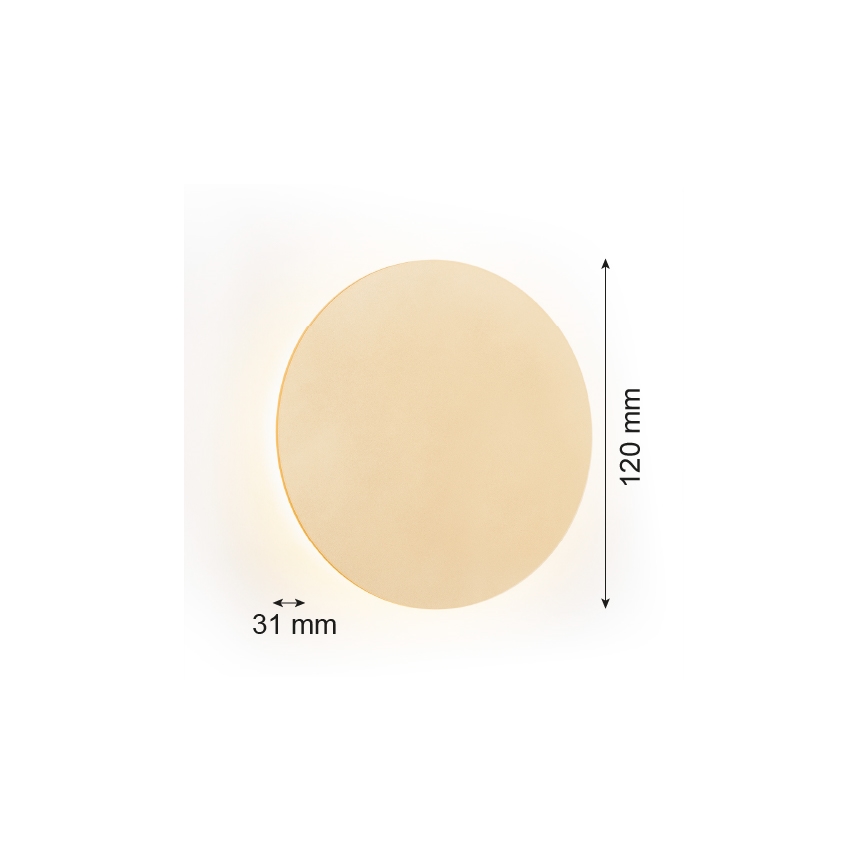 Argon 8350 - LED-seinävalaisin OREGON PLUS LED/3W/230V 3000K 12 cm kulta