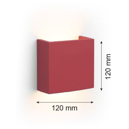 Argon 8361 - LED-seinävalaisin GENT LED/3,6W/230V 3000K punainen