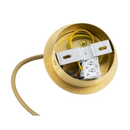 Argon 8448 - Kattokruunu johdossa ALMIROS 1xE27/15W/230V halkaisija 30 cm alabasteri kulta