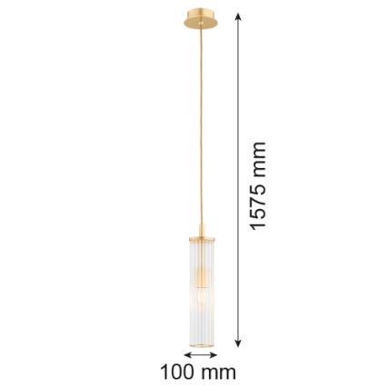 Argon 8489 - Kattokruunu johdossa HAMPTON 1xE14/7W/230V kulta