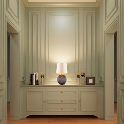 Argon 8538 - Pöytävalaisin HAMILTON 1xE27/15W/230V 54 cm kerma/musta