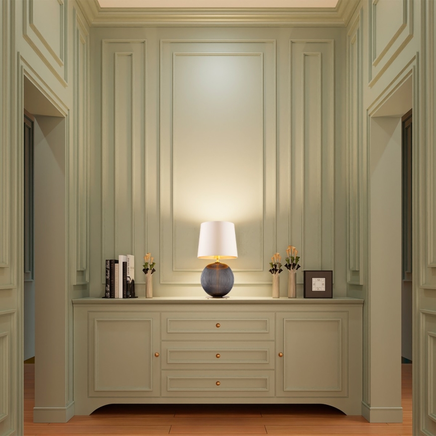 Argon 8538 - Pöytävalaisin HAMILTON 1xE27/15W/230V 54 cm kerma/musta