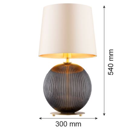 Argon 8538 - Pöytävalaisin HAMILTON 1xE27/15W/230V 54 cm kerma/musta