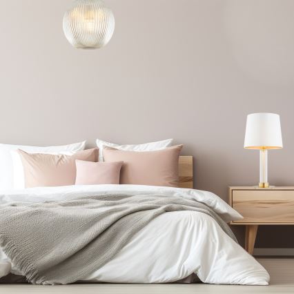 Argon 8540 - Pöytävalaisin HAMPTON 1xE27/15W/230V 57 cm valkoinen