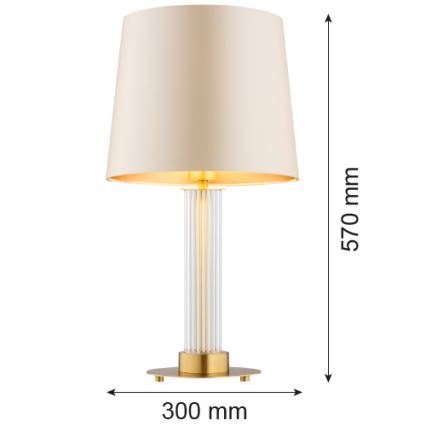 Argon 8541 - Pöytävalaisin HAMPTON 1xE27/15W/230V 57 cm beige