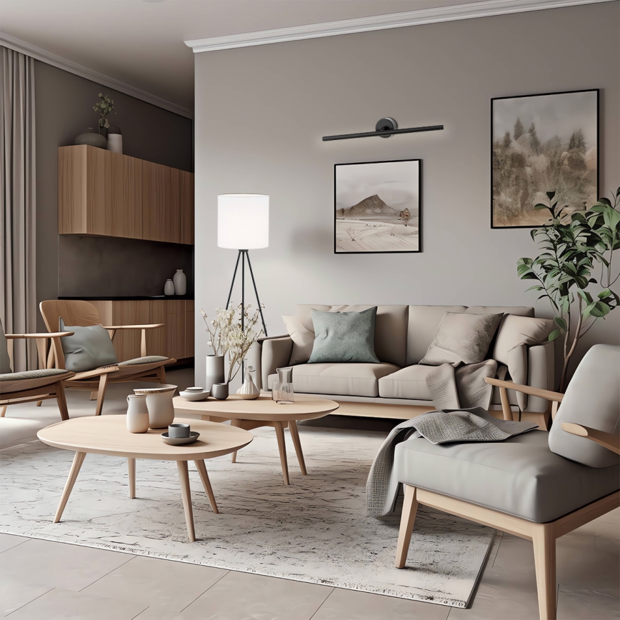 Argon 8600 - LED-peilivalot MIRIAM LED/18W/230V 3000K musta