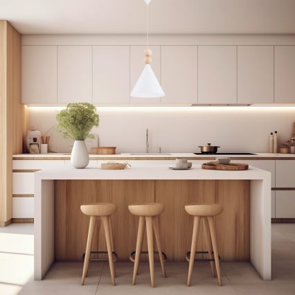 Argon 8632 - Kattokruunu johdossa KEGEL 1xE27/15W/230V valkoinen