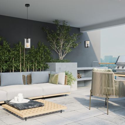 Argon 8748 - Ulkoseinävalaisin NORFOLK 1xE27/15W/230V IP44 musta