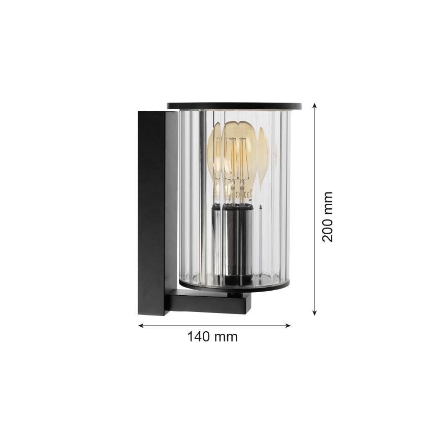 Argon 8748 - Ulkoseinävalaisin NORFOLK 1xE27/15W/230V IP44 musta
