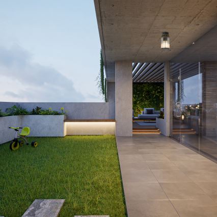 Argon 8773 - Ulkokattovalo NORFOLK 1xE27/15W/230V IP44 musta