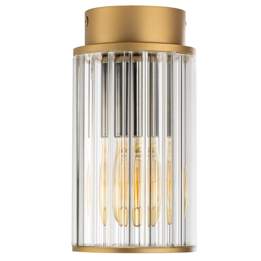 Argon 8774 - Ulkokattovalo NORFOLK 1xE27/15W/230V IP44 kulta