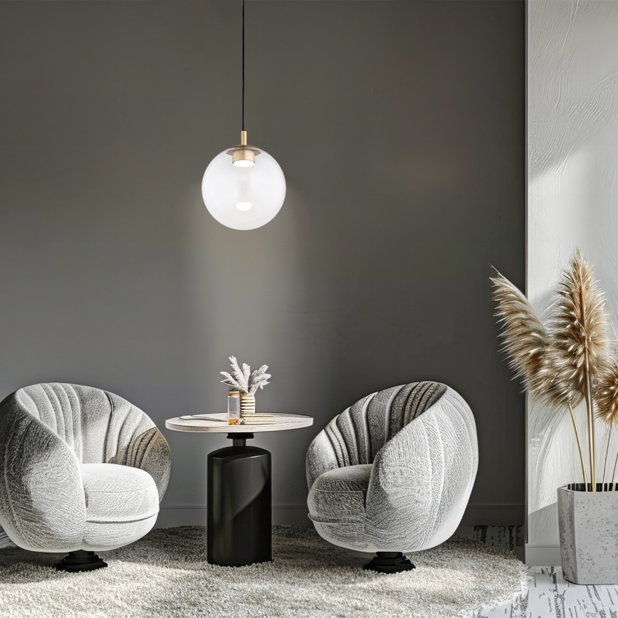 Argon 8828 - Kattokruunu johdossa SACRAMENTO 1xGX53/8W/230V läpinäkyvä/kulta