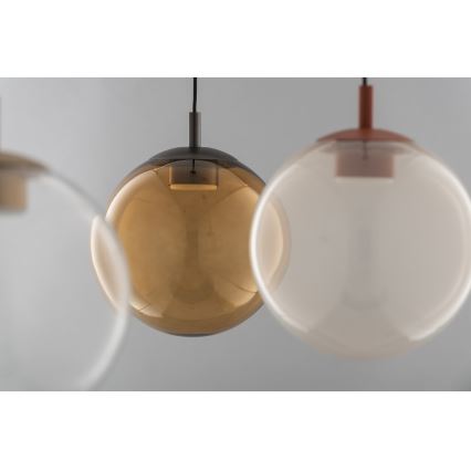 Argon 8829 - Kattokruunu johdossa SACRAMENTO 1xGX53/8W/230V läpinäkyvä/ruskea