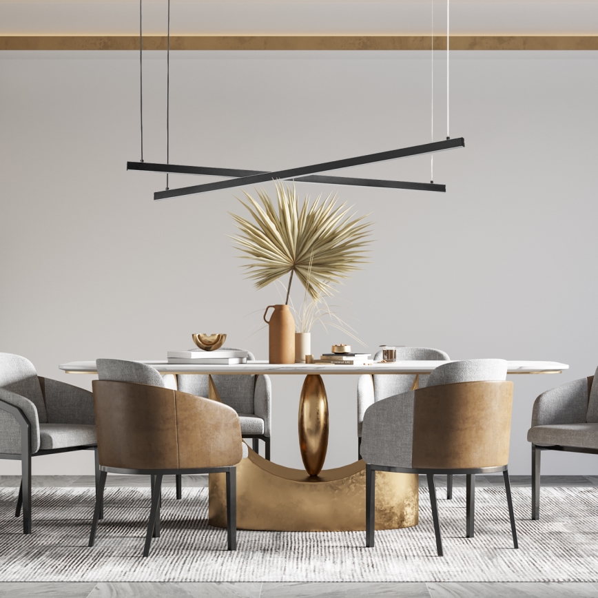 Argon 8838 - LED-kattokruunu johdossa MIAMI LED/74W/230V 3000K musta