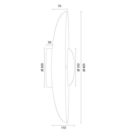 Argon 8865 - LED-seinävalaisin BOLTON LED/12,5W/230V 3000K kultainen