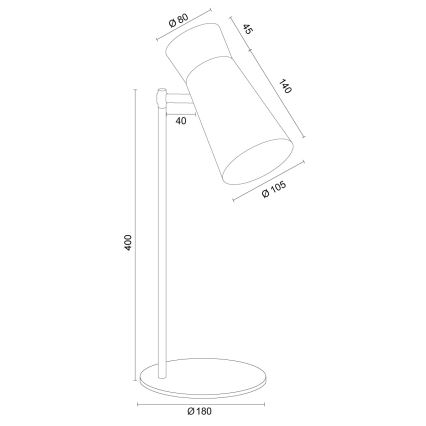 Argon 8876 - Pöytävalaisin LORD 1xE14/7W/230V valkoinen