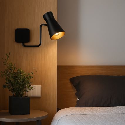 Argon 8880 - LORD-seinävalaisin 1xE14/7W/230V musta