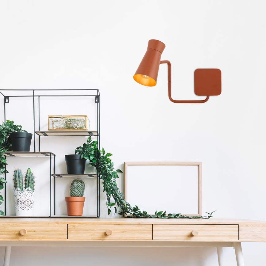 Argon 8882 - Seinävalaisin LORD 1xE14/7W/230V terrakotanvärinen